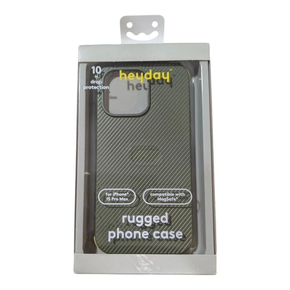 M6. Heyday Magsafe Rugged Phone Case For Apple iPhone 15 Pro Max - Olive Green‎